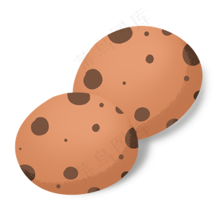 咖啡色可爱六一儿童节巧克力饼干