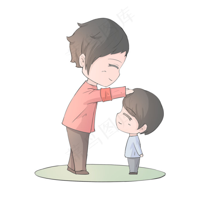 志愿者关爱孤儿陪伴孤儿摸头免扣,免抠元素