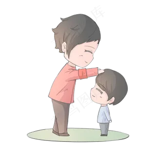 志愿者关爱孤儿陪伴孤儿摸头免扣,免抠元素