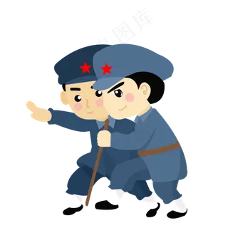 免扣建党节军人形象素材