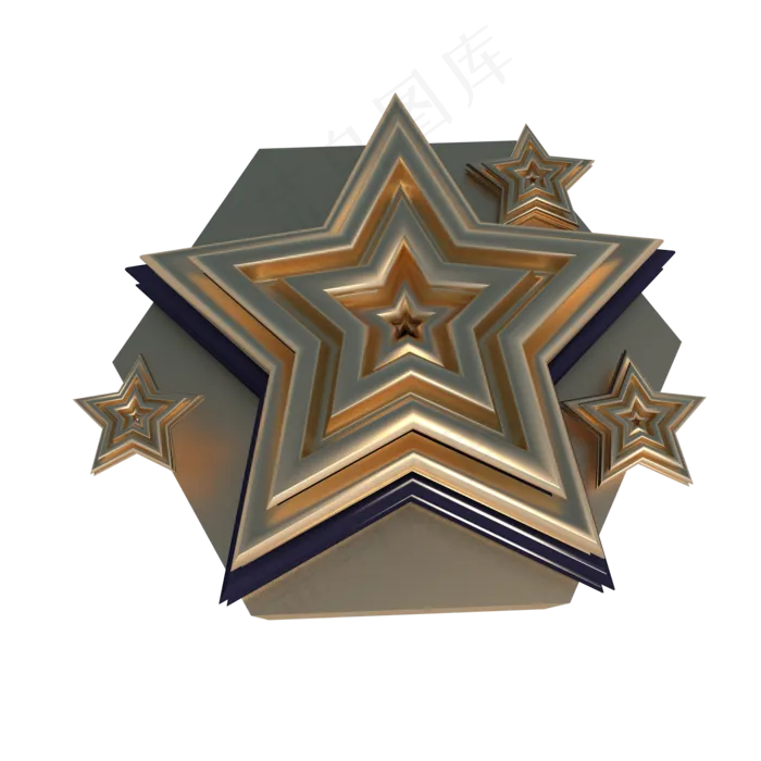 八一金色五角星