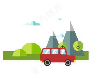 自驾旅游汽车风景