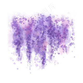 紫藤萝花水彩装饰