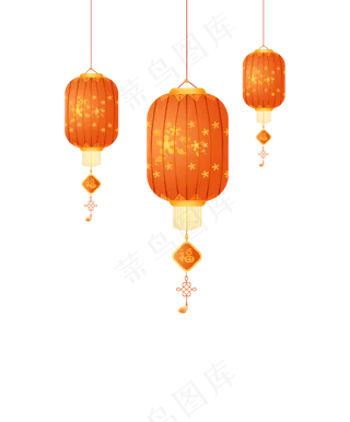 新年春节喜庆灯笼,免抠元素