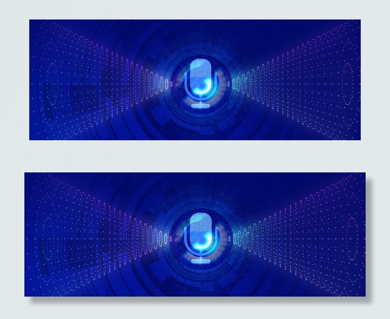 科技蓝色声波语音背景