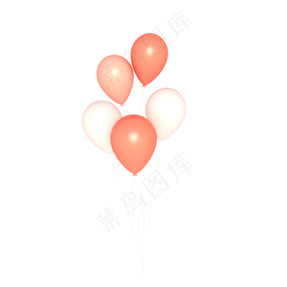 C4D立体小清新婚礼气球节日气球,免抠元素