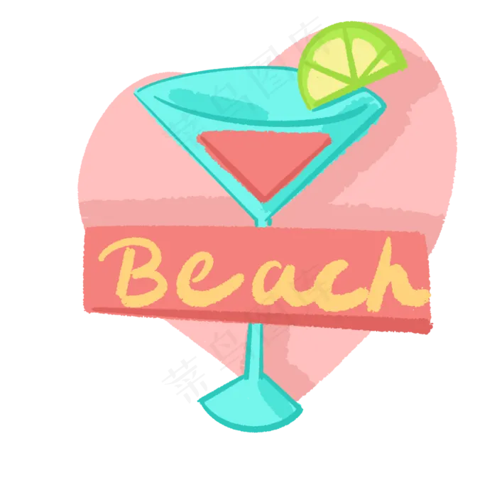 夏日小清新冷饮鸡尾酒PNG免抠(2000X2000(DPI:132))psd模版下载