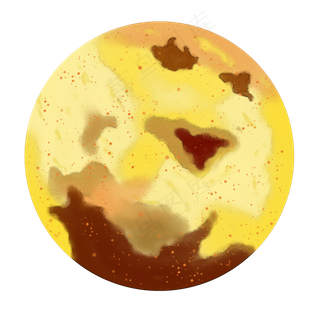 浅色系卡通水彩金星图案