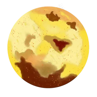 浅色系卡通水彩金星图案