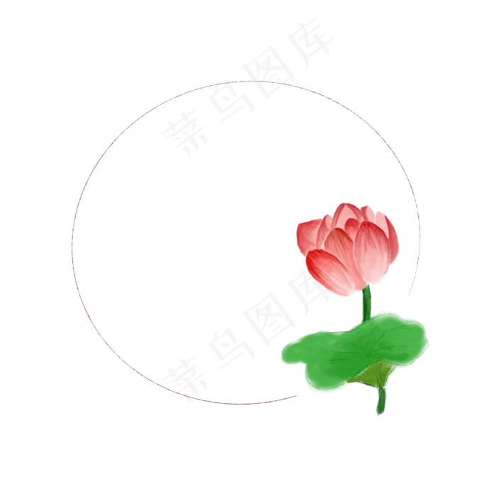 中国风荷花荷叶免抠(2048X2048(DPI:132))psd模版下载