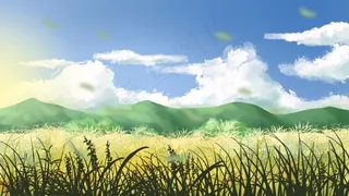 立夏夏天蓝天白云田野