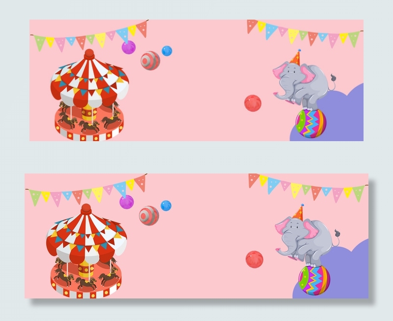 天猫41愚人节粉色清新卡通banner背景图片素材