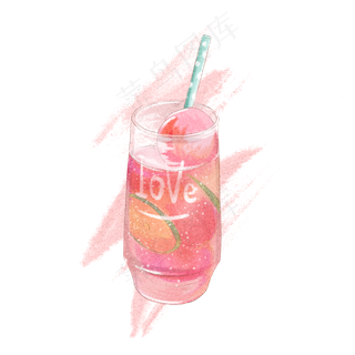 仿真写实类冷饮水彩