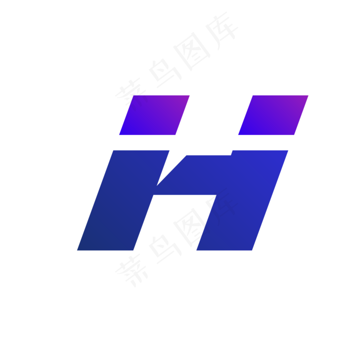 创意尖锐体字母H(2083*2083px)ai矢量模版下载