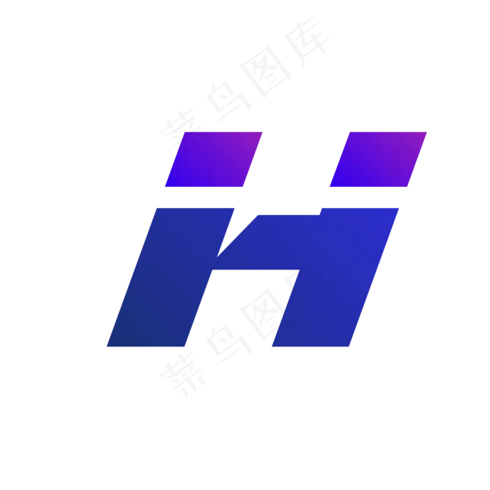 创意尖锐体字母H(2083*2083px)ai矢量模版下载