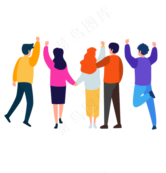 五四青年节人物插画