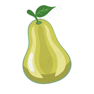 水果梨手绘卡通素材