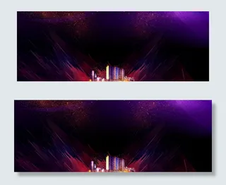 紫色高清商务banner