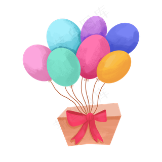 儿童节六一气球卡通