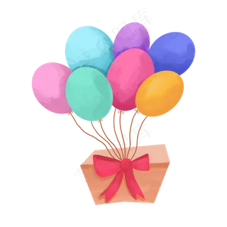 儿童节六一气球卡通