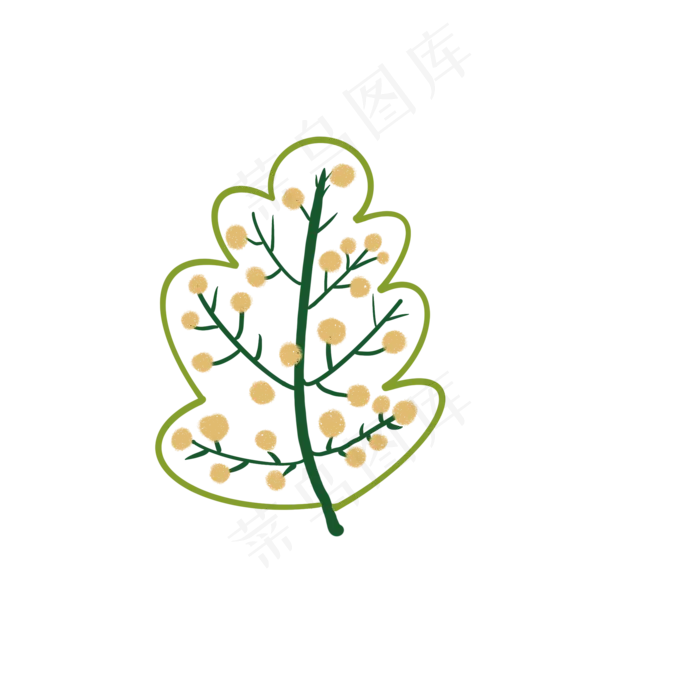 叶子插图免抠装饰(2000X2000(DPI:132))psd模版下载