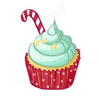 手绘可爱纸杯蛋糕PNG免抠素材
