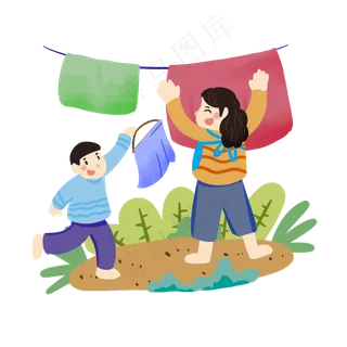 母亲节帮妈妈洗衣服