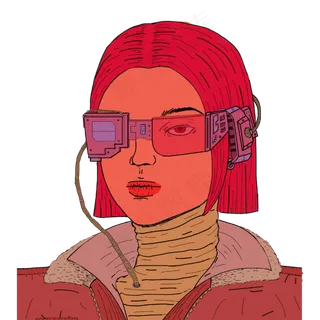 赛博朋克未来女战士国潮