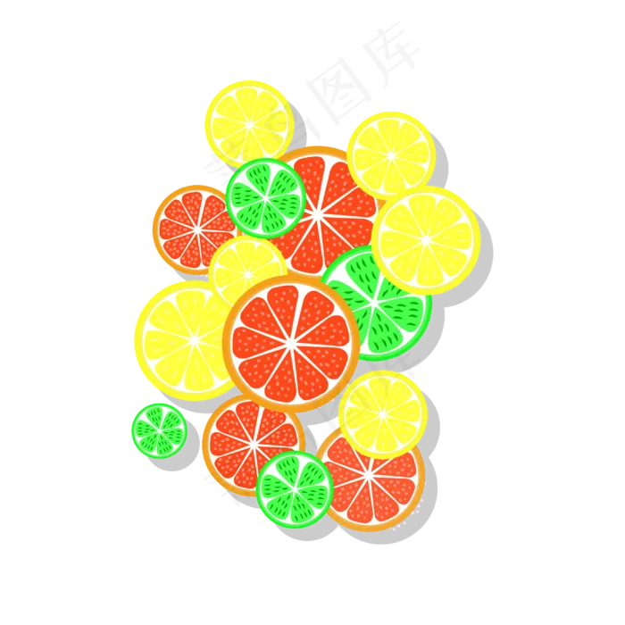 矢量手绘免扣水果(2000X2000(DPI:300))ai矢量模版下载