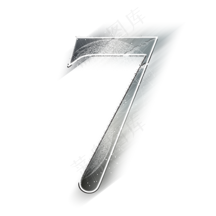 动感金属数字7(2000X2000(DPI:300))psd模版下载