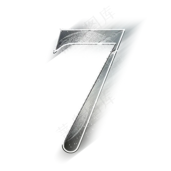 动感金属数字7(2000X2000(DPI:300))psd模版下载