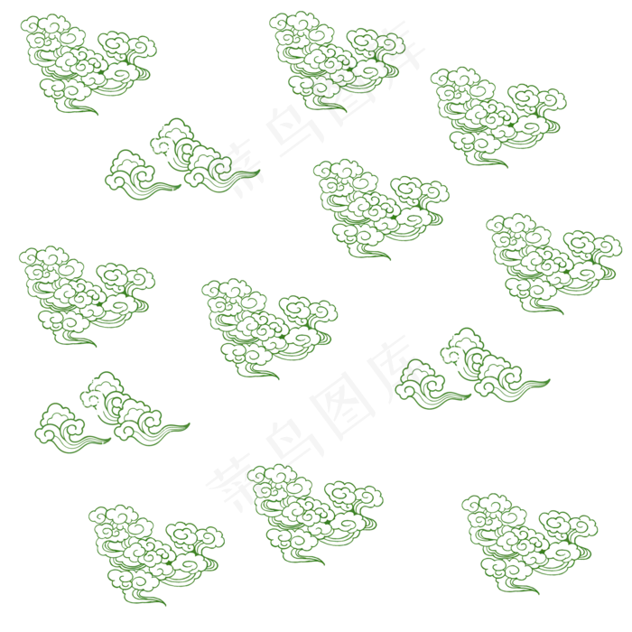 端午节矢量素材祥云(2000X2000(DPI:100))psd模版下载