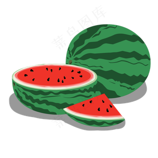 夏天清凉解渴大西瓜,免抠元素