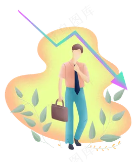 扁平噪点商务男箭头,免抠元素