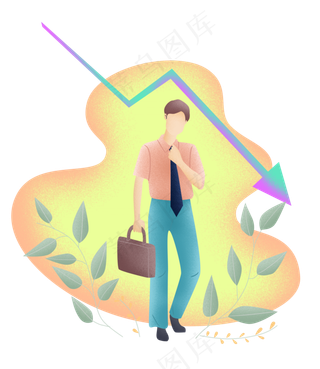 扁平噪点商务男箭头,免抠元素