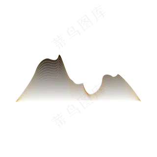 矢量金线山水装饰