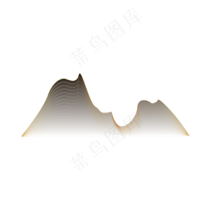 矢量金线山水装饰
