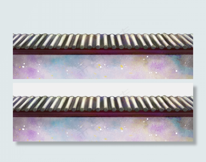 水彩中国风建筑房檐