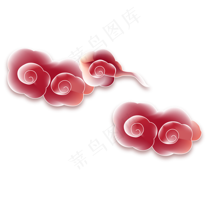 国潮彩色祥云云朵