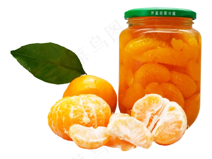 玻璃瓶橘子罐头(4000*3000px 300 dpi )