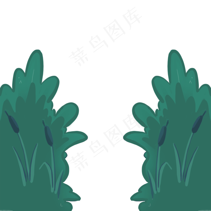 墨绿色森林植物装饰图(2000X2000(DPI:300))psd模版下载