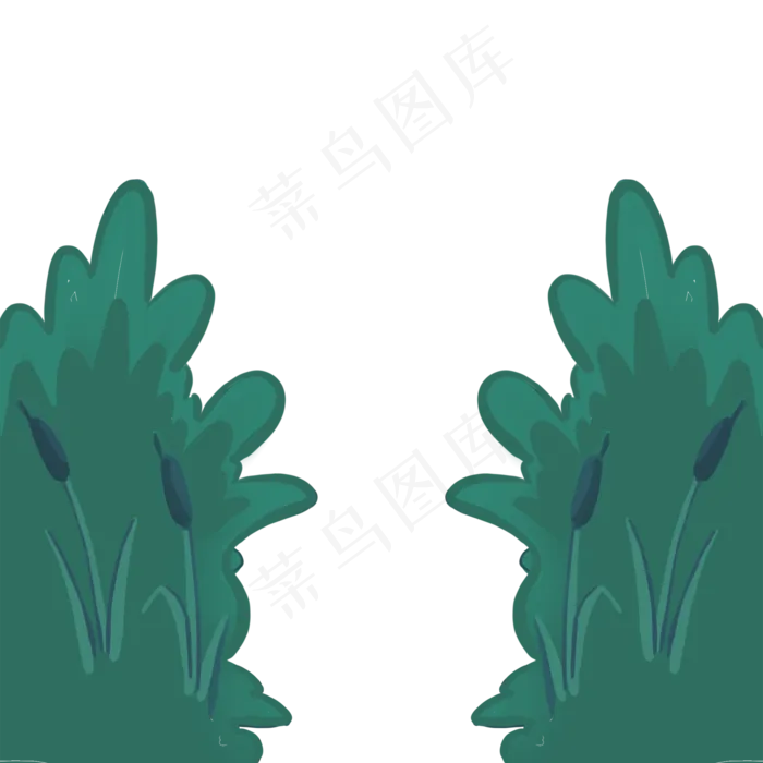 墨绿色森林植物装饰图(2000X2000(DPI:300))psd模版下载