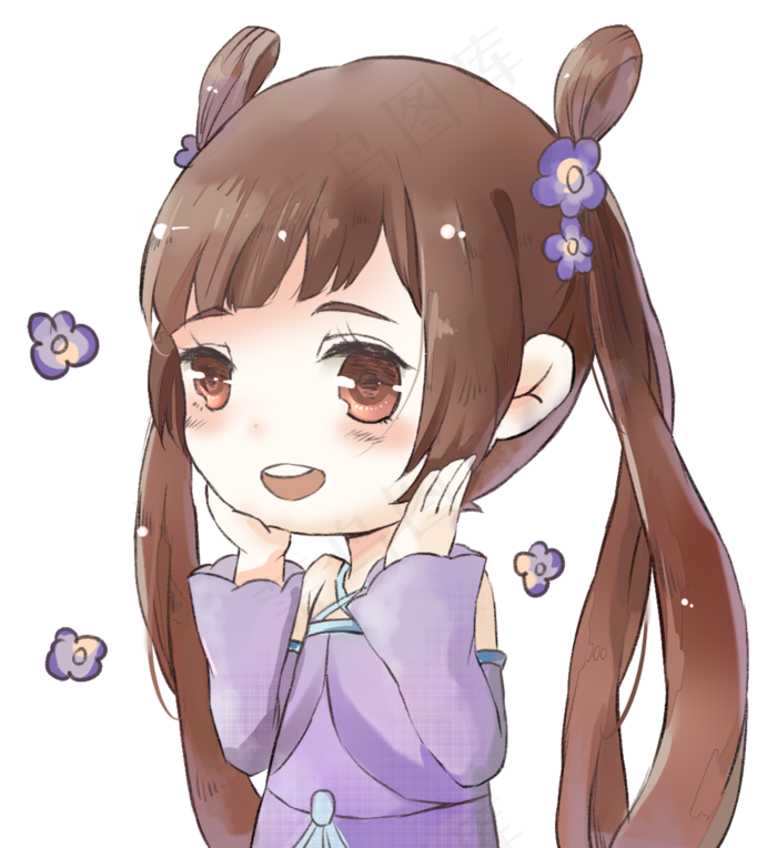 儿童节小女孩笑脸