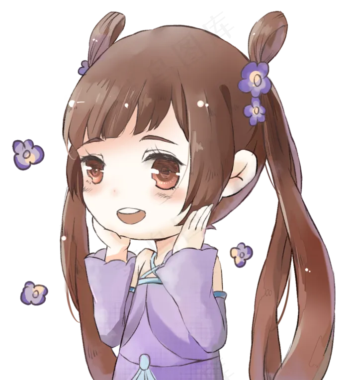儿童节小女孩笑脸(2000X2182(DPI:300))psd模版下载