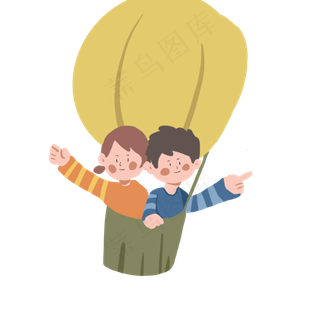 热气球男孩女孩纯真儿童节六一61