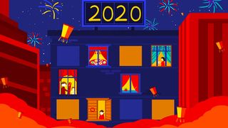 2020新春节日过新年元旦庆祝