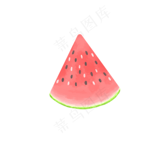 卡通手绘水彩西瓜PNG