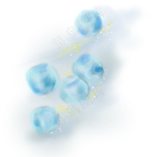 蓝色的冰块,免抠元素