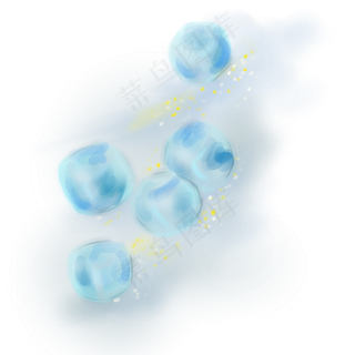 蓝色的冰块,免抠元素