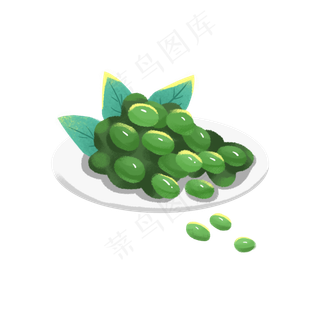一盘绿色的葡萄